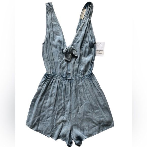 Audrey 3+1 Pants - NWT Audrey 3+1 Blue Jumpsuit with Plunging V-Neckline